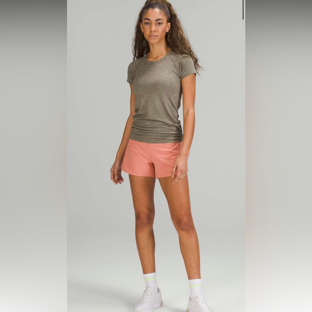 42. Lululemon Speed Up Mid-Rise Lined Short 4" Pink Savannah 6